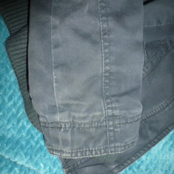 Hollister Coat Faux Fur Hooded Utility Outerwear Navy Blue SzS - Picture 8 of 15